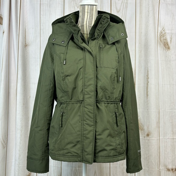 A&F Coat All Season Weather Warrior Fleece Lined Comfort Jacket Green Size XL - Picture 2 of 16